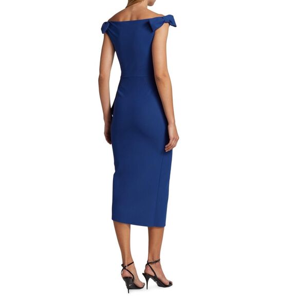 Chiara Boni La Petite Robe Waiko Ruffled Cocktail Midi-Dress Size US2 $750 - Picture 2 of 11